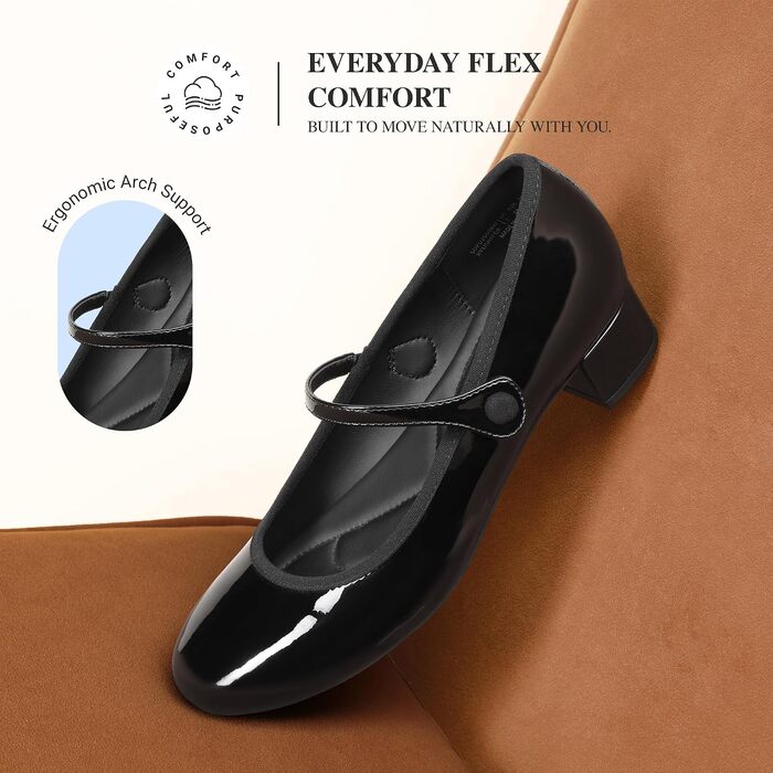 Жіночі туфлі Mary Jane DREAM PAIRS, чорні, розмір 39 EU