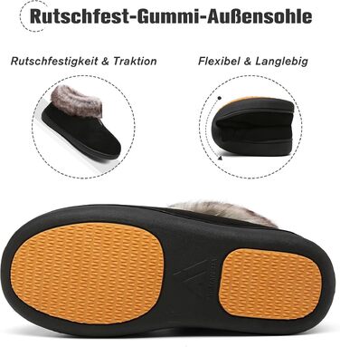 Жіночі домашні капці Mishansha з ефектом пам'яті (Memory Foam), протиковзні, розмір 40 EU, колір нічний чорний