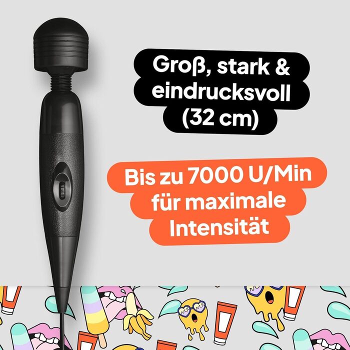 Масажер-вібратор Magic Wand з кабелем для жінок – потужний масаж, інтимна насолода