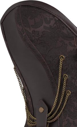 Корсет Steampunk KUOSE для жінок з великою грудьми, штучна шкіра, розміри S-6XL (M, Коричневий-11)