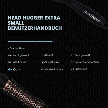 Брашинг для волосся Denman Medium Head Huggers DHH4 для об'єму та випрямлення, кругла щітка для фена, рожеве золото та чорний (X-Small)
