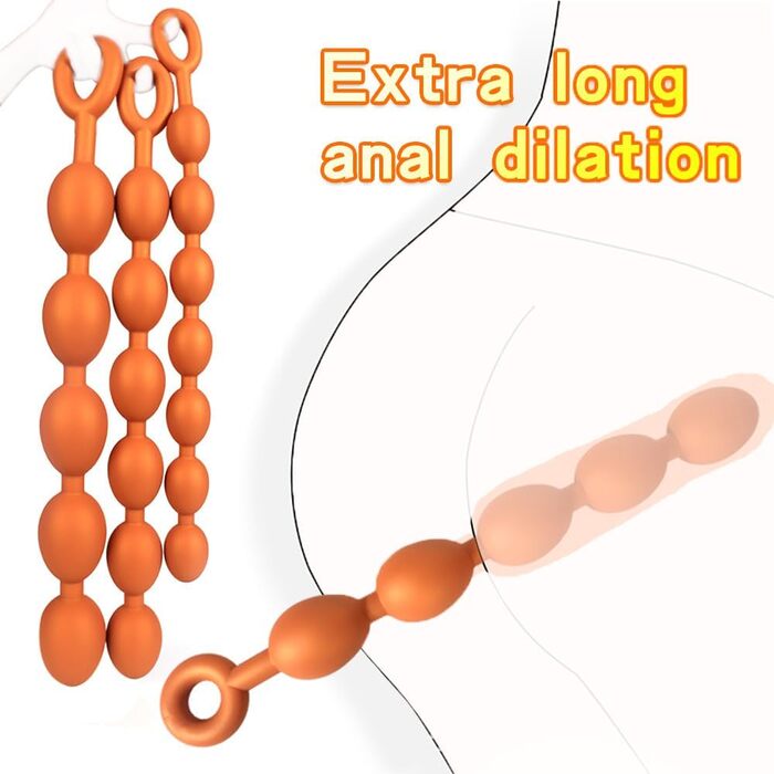 Анальні кулі Jixaxe з силікону: кулі-анальні плаґи для сексуальної стимуляції (5 кульок)