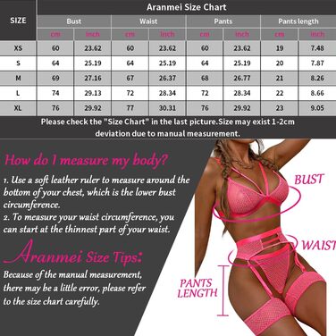 Сексуальний комплект нижньої білизни Aranmei з 4 частин для жінок: мереживний бюстгальтер, труси з високою талією, пояси для панчіх та страпи, розмір 38, колір рожевий