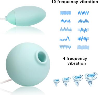 Вібруюче яйце для дорослих: міні-іграшка для жінок, вібруючий масажер G-точки, 10 режимів, силіконовий вібратор, секс-машина