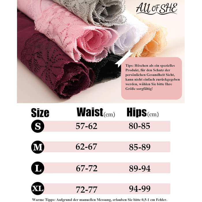 6-пакет жіночих трусиків: мереживо, бавовна, сексуальні, дихаючі, м'які, hipster, S-XL