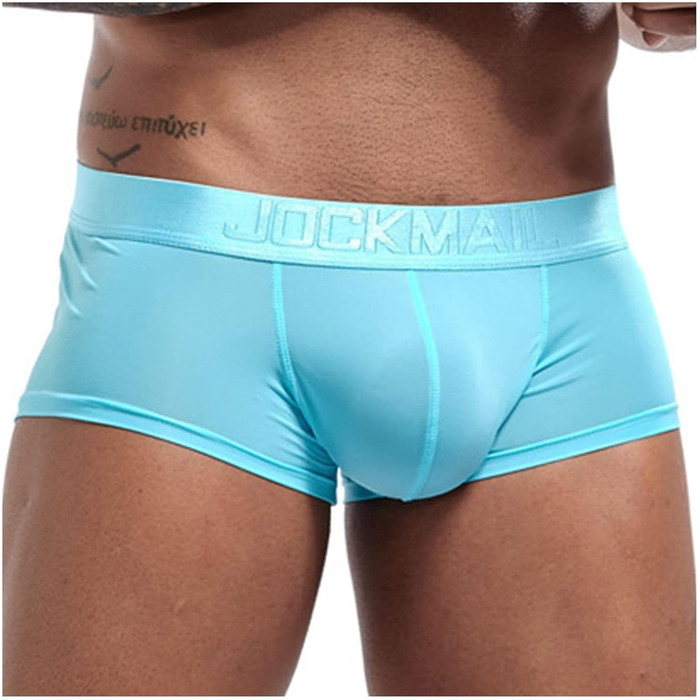 Чоловіча труси боксер з м'якої тканини, дихаюча, ретро-стиль, 7 шт. в упаковці (XXL, блакитний)