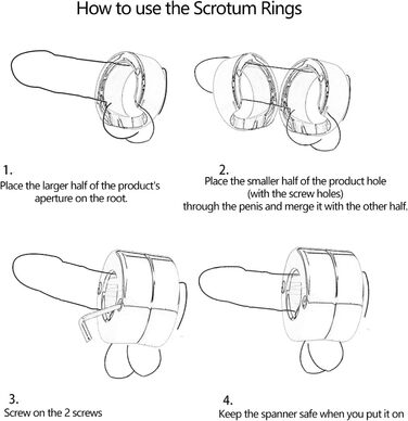 Кільце для яєчок та статевого члена з нержавіючої сталі для чоловіків, пристрій для обмеження яєчок, розтягуване кільце, металевий аксесуар для сексуального задоволення та тренувань (S)