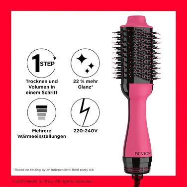 Фен-щітка Revlon Salon One-Step 2-в-1 для короткого та середнього волосся, іонізація та керамічне покриття, RVDR5282UKE, Чорний