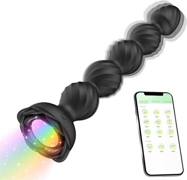 Вібратор для анусу з пультом дистанційного керування, 9 режимів, силікон, чорний | Іграшки для дорослих