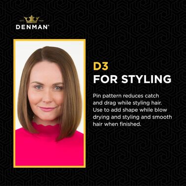 Щітка для кучерявого волосся Denman D3 Cherry Blossom — професійна стилізуюча щітка для розплутування, розділення та формування локонів