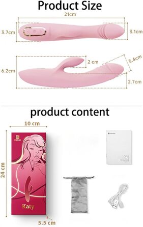 Вібратор Rabbit - вібратор для жінок, G-spot, 9+3 режими, нагрівання, рожевий