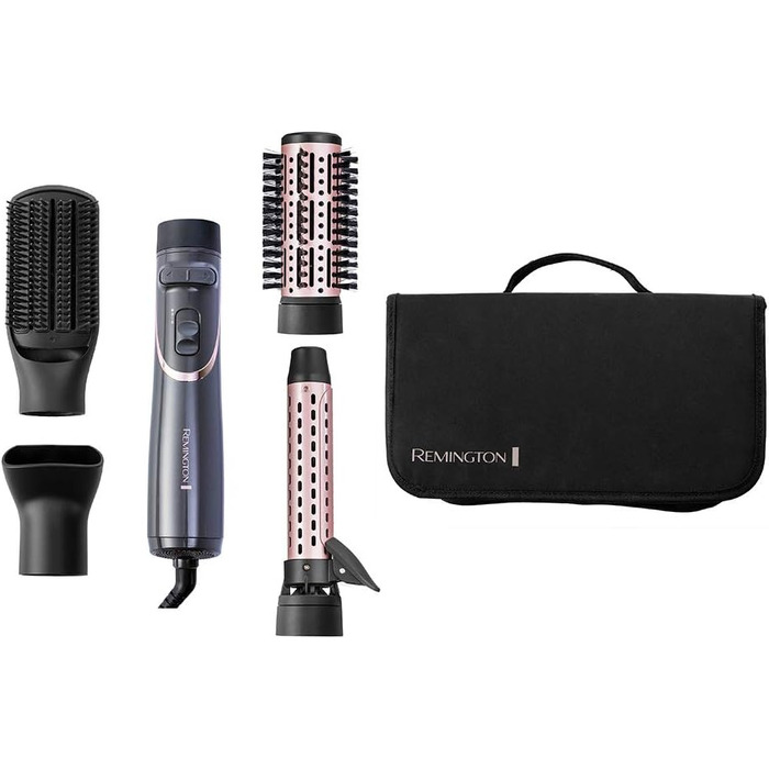 Фен-щітка для волосся Remington Curl-Straight D5707 з іонізацією, 2200 Вт, набір для завивки та випрямлення (дифузор, концентrator, кругла щітка 45мм)