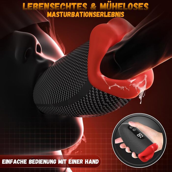 Вібратор для чоловіків Tagnaff Neu з набором, 9 функцій: стукіт, облизування, вібрація. Іграшка для соло-мастурбації з пультом керування.