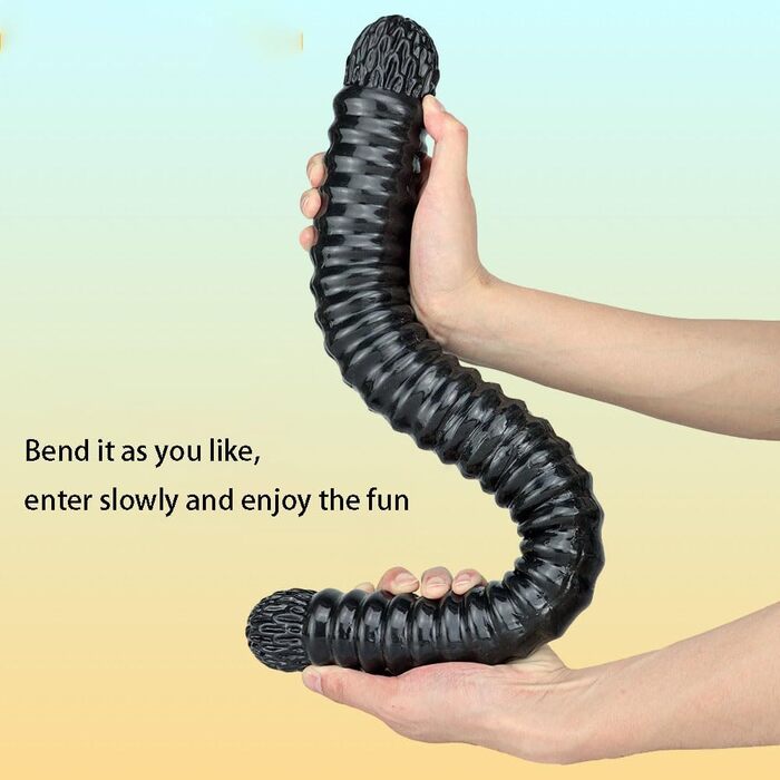 Анальний плагін з подвійним двійником, м'який анальний плагін, імітація пеніса для масажу G-точки та простати, велика іграшка для пар та гомосексуалів, 9-56 см