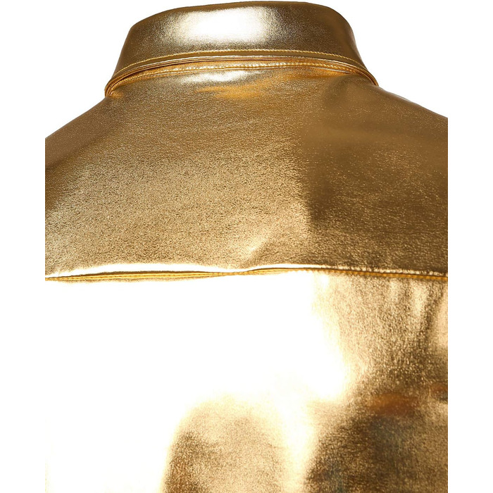 Чоловічий блискучий бронзовий костюм для вечірок JOGAL (Золотий, S)