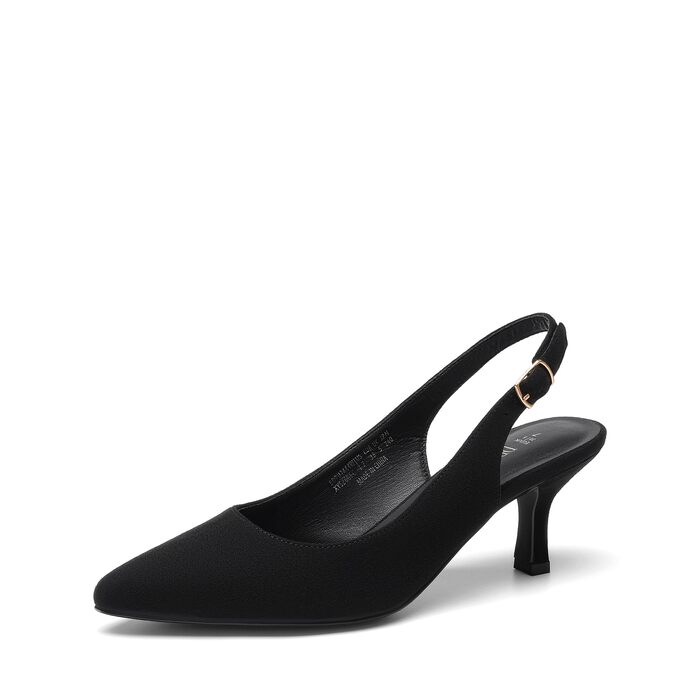 Жіночі туфлі-човники Dream Pairs Slingback на підборах, чорна замша, розмір 41 EU
