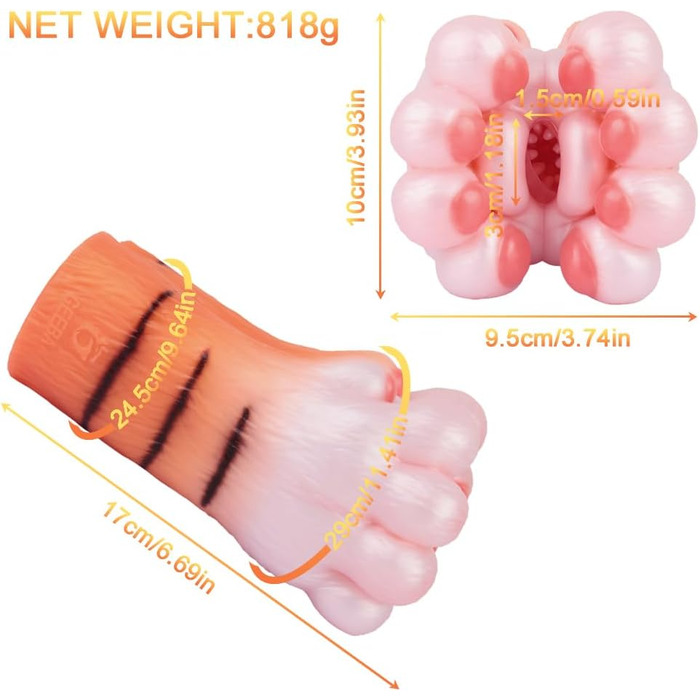 Мастурбатор Jomyu 818g Tiger Claw з реалістичною вагіною для чоловіків. 3D мастурбатор для тренування пеніса, еротична іграшка для соло-ігор.