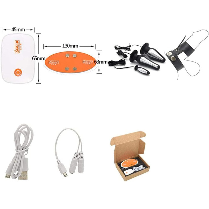 Електростимулятор для дорослих ZTHBYSB SM Folter – комплект з анальним плугом, кільцем для пеніса та пультом дистанційного керування