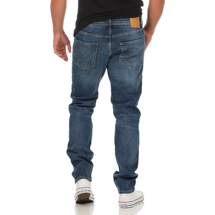 Чоловічі джинси Jack & Jones JJIMIKE Tapered Fit синього кольору, завужені, Denim (33W/34L)