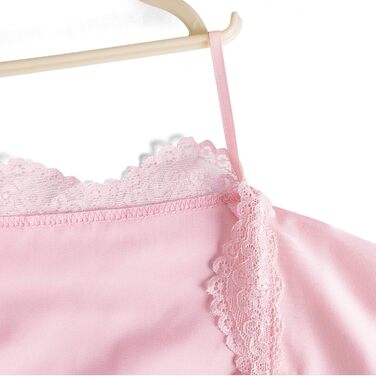 Легкий халат Aranmei для жінок з атласу, короткий, з V-подібним вирізом, 3/4 рукав, халат для нареченої/дуже близької подруги нареченої, з поясом, шовковий кімоно, нічна сорочка, розмір M, світло-рожевий