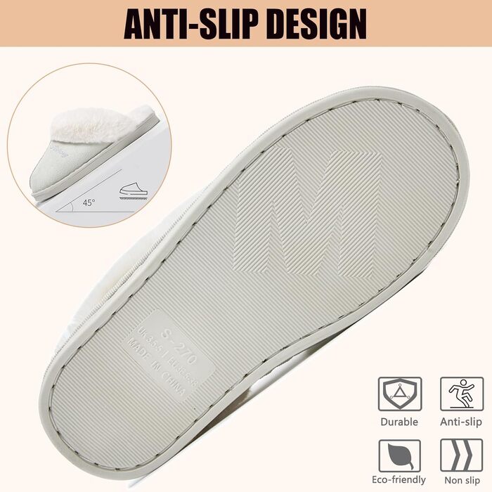 Унісекс зимові домашні капці з ефектом пам'яті Memory Foam, теплі та м'які (розмір 40.5/42 EU, принт Гусак)