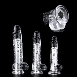 Анальний вібратор з кулькою для масажу простати та G-точки, з прозорого TPE, для чоловіків та жінок (XXL)