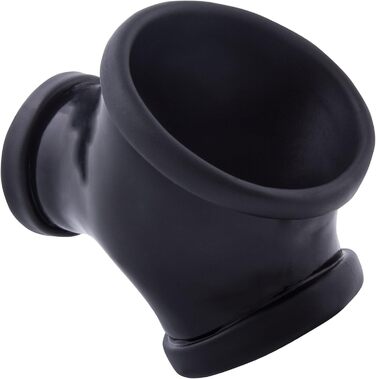 Стриптиз-рукав з латексу для чоловічих статевих органів, чорний, з кільцем 2.8 см, кільцем для яєчок 3.5 см, розтягувачем яєчок, секс-іграшка для початківців та професіоналів, виготовлено в Німеччині