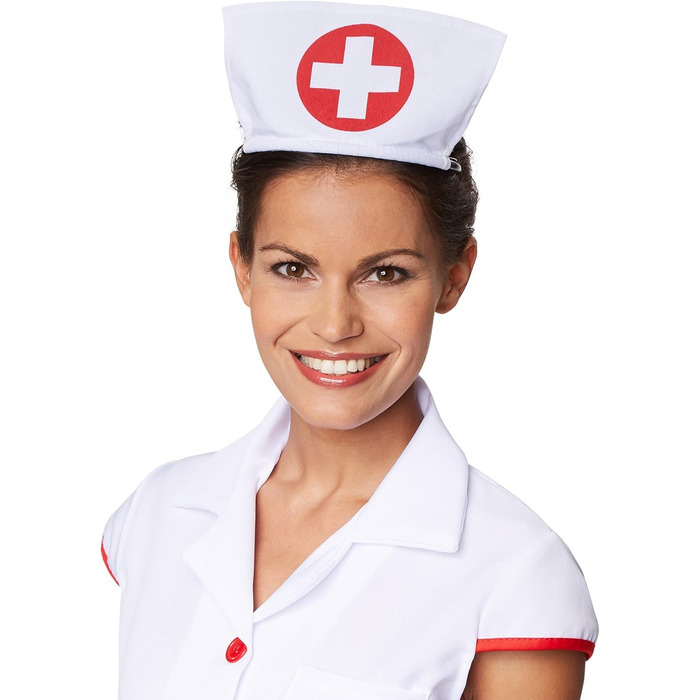 Костюм медсестри Dressforfun Tectake: сексуальний набір з червоним хрестом, з кнопками, з резинкою для волосся (S)