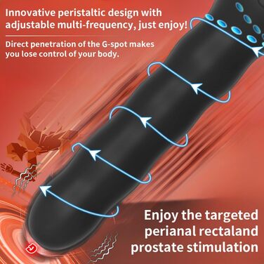 Вібратор для ануса для чоловіків: стимуляція простати, 10 режимів, з присоскою | Qhysin