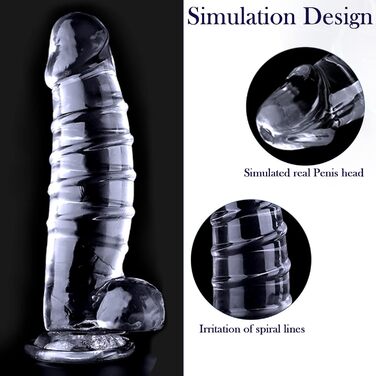 Анальний дилда BDSMLOVE XXXXL, прозорий, з присоскою, великий, для жінок та чоловіків