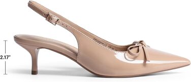 Жіночі туфлі-слінгбеки DREAM PAIRS на підборах kitten heel, бежеві (нюд), розмір 40.5 EU