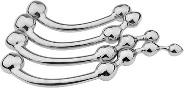 Металевий анальний плаг з подвійними кульками Tplkxurib - 4 розміри, для чоловіків та жінок