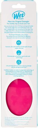 Щітка для волосся WetBrush Original Detangler з ультрам'якими щетинками IntelliFlex для розплутування всіх типів волосся, Рожева