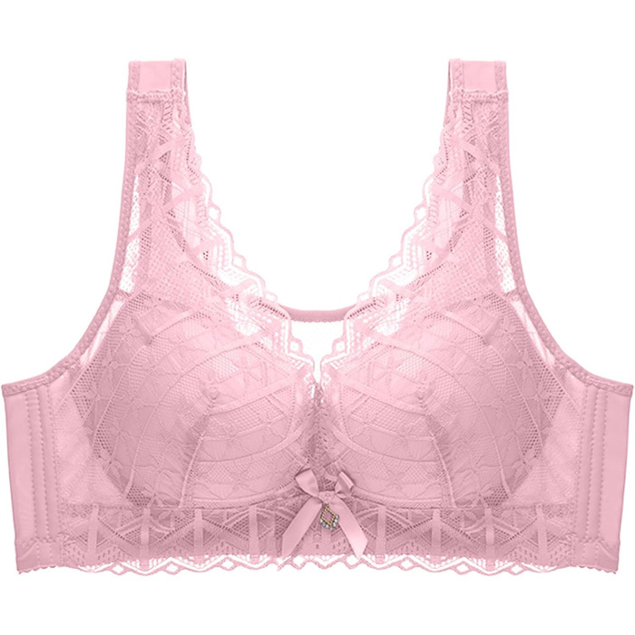 3 шт. Комплект класичних мереживних бюстгальтерів CSKJ для спорту, повсякденного носіння та йоги. Push-up, без кісточок, м'який, безшовний, 95C