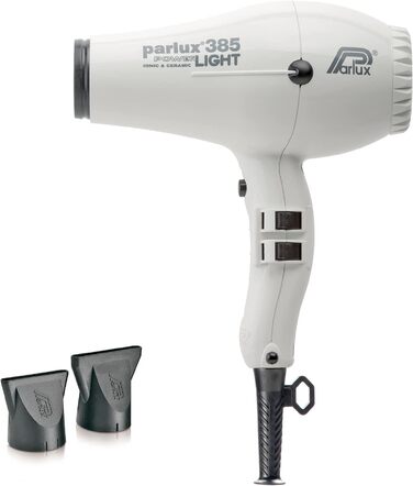 Професійний фен для волосся Parlux 385 Powerlight Ionic & Ceramic, білий