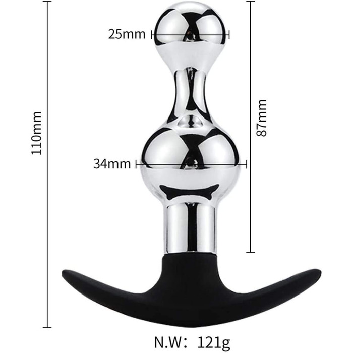 Анальний дildo з нержавіючої сталі для дорослих. Іграшки для БДСМ, анальний секс. Підходить для жінок та чоловіків.