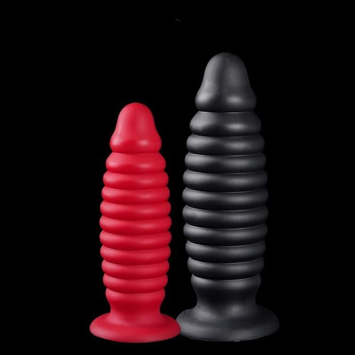 Анальний плагін Hrekssi з спіраллю, 7 розмірів, з силікону, для чоловіків та жінок. Розміри S-XXXXL, чорний колір. Стимуляція простати, анальний дилататор, з присоскою.