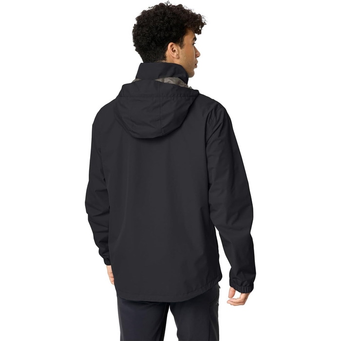 Чоловіча вітро- та водонепроникна куртка VAUDE Escape Light Jacket, дихаюча легка дощовик (4XL, black/deer brown)