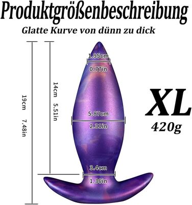 Анальний плаг Kuaecr Weichen Silikon XL для масажу G-точки та простати | Іграшки для дорослих